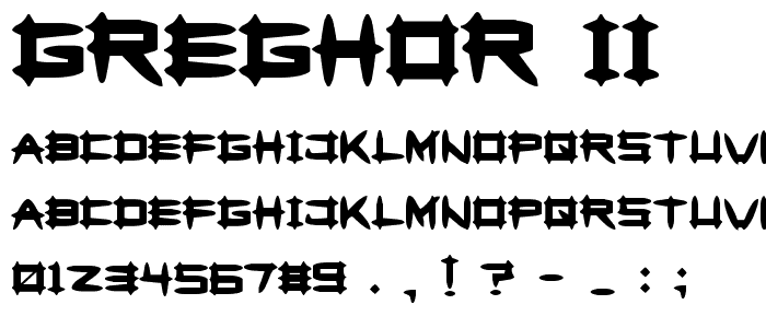 Greghor II font